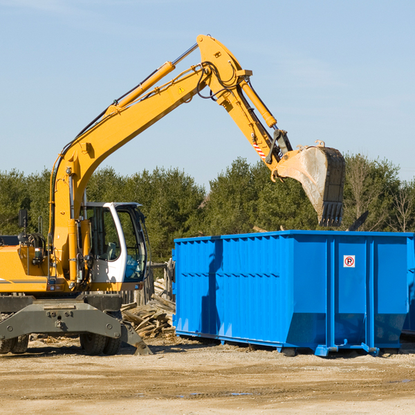 what size residential dumpster rentals are available in Tolland CT